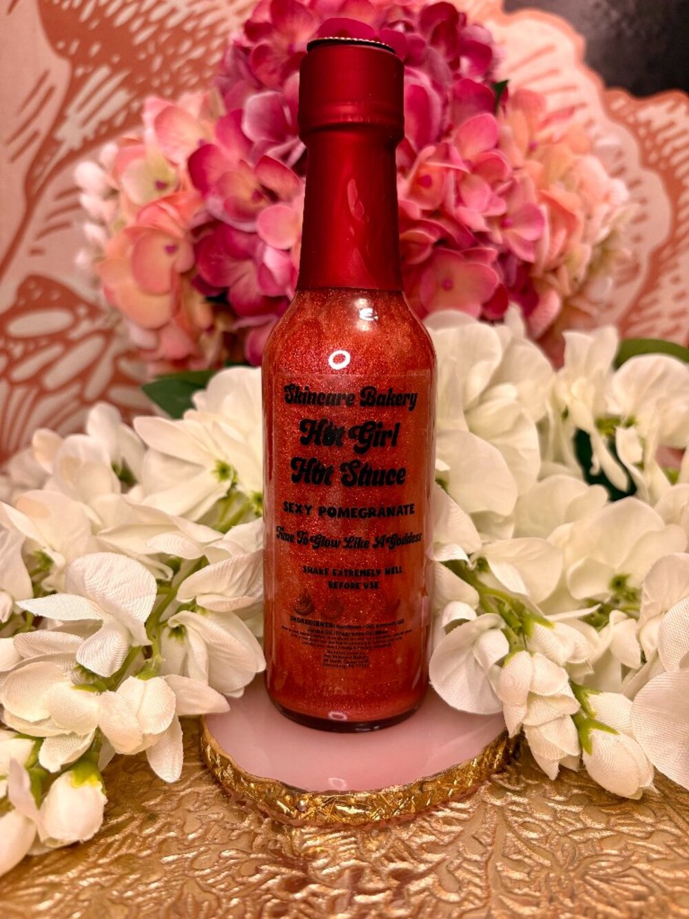 NEW The Skincare Bakery Hot Girl Hot Sauce Sexy Pomegranate Shimmer Body Oil